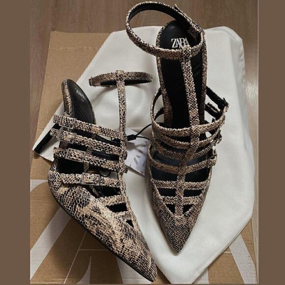 ZARA Strappy Heels NWT - Picture 2 of 12